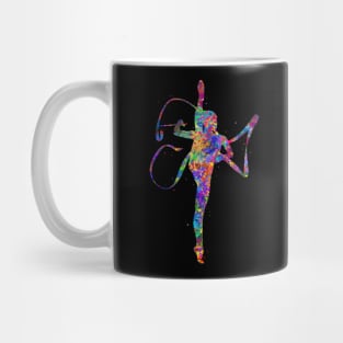 Rhythmic gymnastics watercolor art Mug